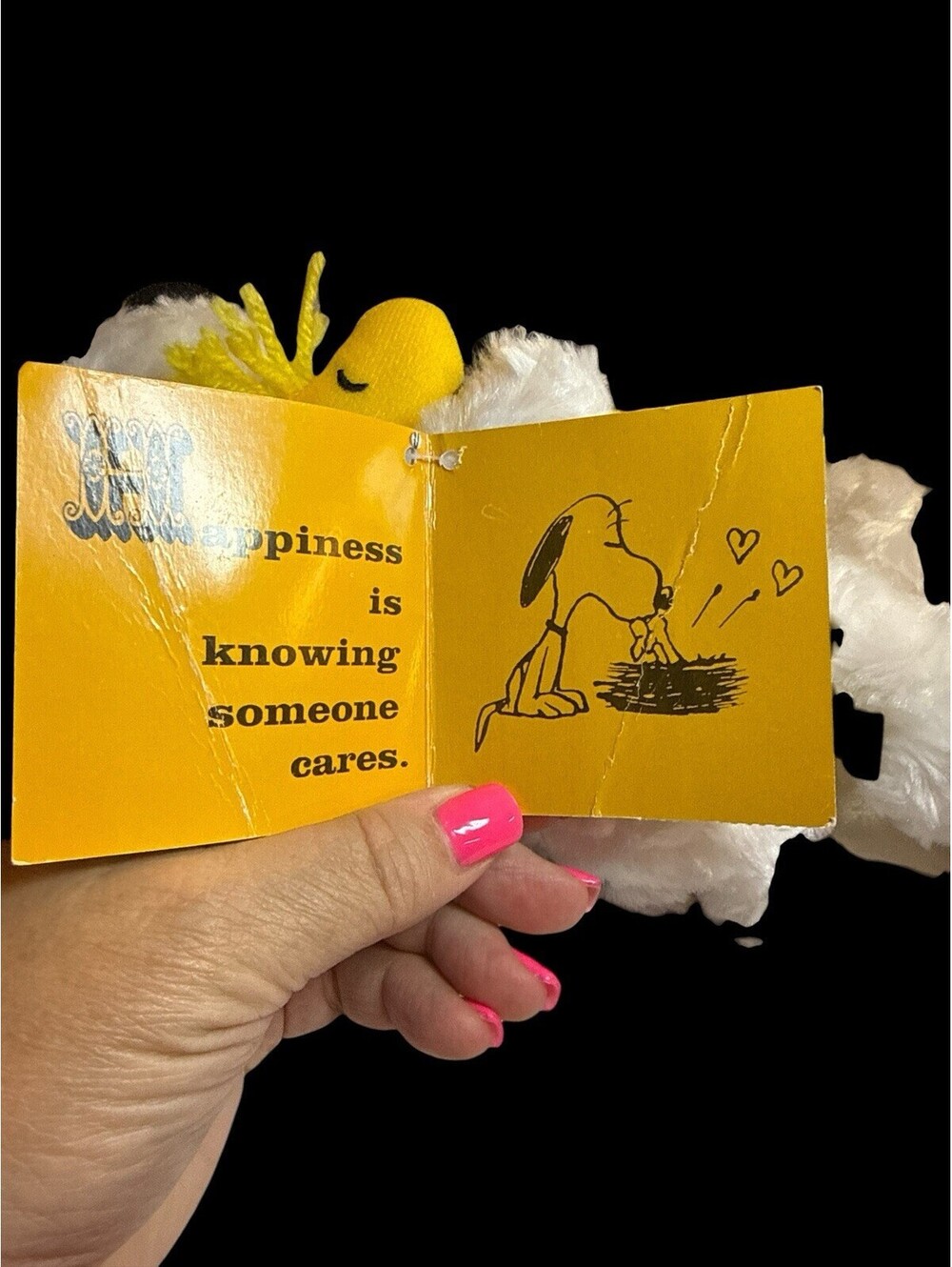 Peanuts SNOOPY & WOODSTOCK Hallmark “Happiness Is A Hug” Plush w/Tag 10” - Picture 7 of 9